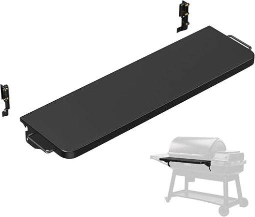 AJinTeby Folding Front Shelf for Traeger Grills with Pal Rail System, BAC605 P.A.L. Pop-and-Lock Front Shelf Grill for Traeger Timberline XL and Ironwood XL w/Pal Rail System Only