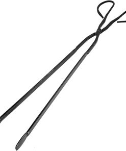 Balacoo Outdoor Charcoal Clip with Ergonomic Long Handle Durable Iron Bbq Tongs for Grilling Firewood and Charcoal Multi Purpose Cleaning Picker for Camping and Backyard Use