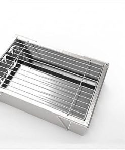 BBQ Grill Outdoor Bbq Grills Patio Barbecue Charcoal Grill Stove Stainless Steel Outdoor Camping Picnic Bbq Accessories Tools (Color : A, Size : 30X20X17cm) 2