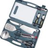 BBQ Grilling Accessories Grill Tools Set - Stainless Steel Grilling Kit with Storage Bag for Camping, Barbecue Utensil Gift for Men Women
