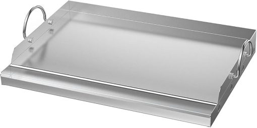 Cooking Griddle 23" x 16" Removable Handles Nonstick Even Heating Flat Top Plate Insert Grilling Cookware for Outdoor Grill