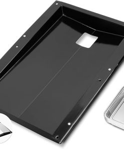 SafBbcue Genesis 300 Grease Tray with 10 Catch Pan Liner for Weber Genesis 300 Series (2007-2010) Genesis E310 Genesis E320 Gas Grills with Side Control Knob 67767 67758 Grease Tray Drip Pans