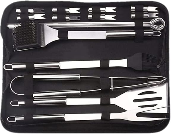 MaGiLL Grilling Accessories Kit BBQ Grill Tools Set, 20PCS Stainless Steel Grill Tools Set with Carry Bag, Barbecue Tools for Men Women, for Outdoor Camping MaGiLL Grilling Accessories Kit BBQ Grill Tools Set, 20PCS Stainless Steel Grill Tools Set with Carry Bag, Barbecue Tools for Men Women, for Outdoor Camping