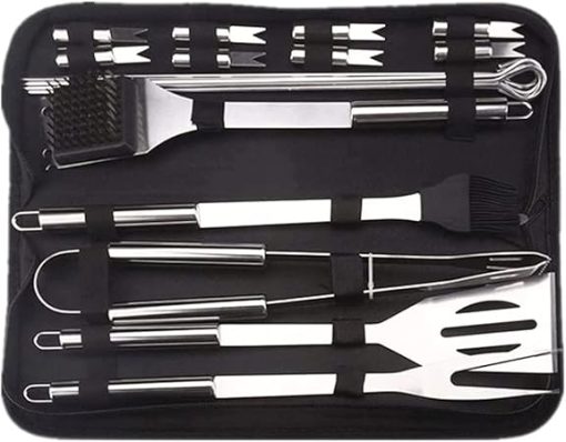 Grilling Accessories Kit BBQ Grill Tools Set, 20PCS Stainless Steel Grill Tools Set with Carry Bag, Barbecue Tools for Men Women, for Outdoor Camping