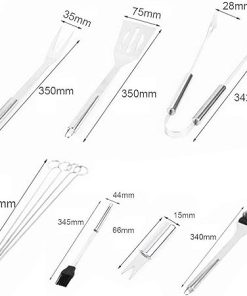 CANDeal 20 PCS Heavy Duty Stainless Steel Grill Set in Storage Zip Carrying Bag for Outdoor Cooking Camping Grilling Smoking 2