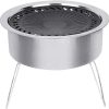 BBQ Grill Outdoor Metal 3 in 1 BBQ Grill Roaster Smoker Steamer Barbecue Grill Portable Outdoor Camping Charcoal Stove Cooking Tools Accessories 3