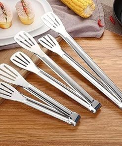 Cooking Bread Stainless Steel Buffet-Type Barbecue Meat Clip BBQ Accessories Grill Tool BBQ Tong Kitchen Tools Pliers (Color : 12inch) 2