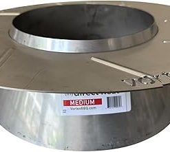 BBQ Vortex (in) direct heat and Charcoal Heat Control Baffle for Weber Kettle 22" & 26.75", WSM Smokey Mountain, Medium Kamado Big Green Egg (Medium)