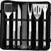 VICASKY Portable BBQ Tools Kit 8-Piece Grill Utensils Set Fork Storage Bag for Outdoor Use 4