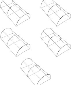 Happyyami 5pcs Stainless Steel Grill Mini Shelf Standing Roasting Rack Steak Rib Rack Propane Deep Fryer BBQ Rib Holder BBQ Grill Net Outdoor Accessories Grill Tools Barbecue Smoky Baby