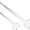 2PCS Heavy Duty Extended Charcoal Clamp Sturdy Firewood Tongs for Outdoor BBQ & Charcoal Tong for Grilling and Cooking