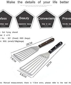 Steak Spatula Stainless Steel Non-Stick Heat Resistant Spatula Multifunctional Steak Spatula Handle Grill Cooking BBQ Accessorie ( Large) 2