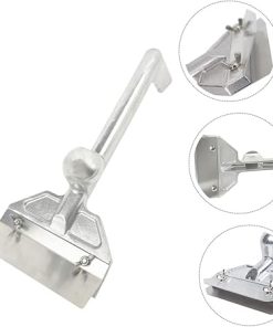 Stainless Steel Blade Grill Scraper Griddle Squeegee for Electric Stove Top Long Handle BBQ Scraper Tool 2