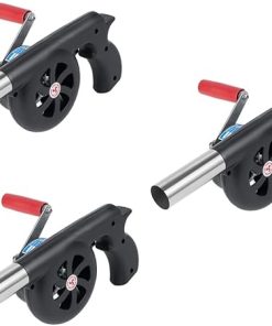 3pcs Hand Crank BBQ Fan Outdoor Air Fire Blower Camping Charcoal Igniter Tool