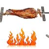 DNYSYSJ 53" Electric BBQ Rotisserie Grill Kit, 15W Rotisserie Motor Automatic Rotisserie Kit Stainless Steel Rotisserie Grill Pig Roaster for 30KG/66LB Pigs, Hog Lamb, Turkey