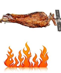DNYSYSJ 53" Electric BBQ Rotisserie Grill Kit, 15W Rotisserie Motor Automatic Rotisserie Kit Stainless Steel Rotisserie Grill Pig Roaster for 30KG/66LB Pigs, Hog Lamb, Turkey