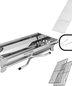 BBQ Grill Outdoor Charcoal grills Barbecue Set Outdoor Home Multifunctional Stainless Steel Folding Barbecue Portable People BBQ Party BBQ Accessories Tools 2