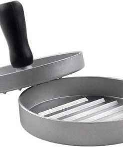 2 Pack Large Burger Press, Non-Stick Aluminum Hamburger Patty Maker, Perfect Burger Mold Ideal for Stuffed Burgers and BBQ, Essential Kitchen & Grilling Accessories