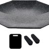 Octagon Barbecue Plate Non-Stick Outdoor Camping Grill Pot Hangable Frying Pan BBQ Meat Pot Kitchen Accessories, 40cm thicken bottom