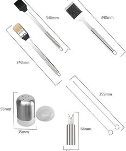 32pcs Grilling Accessories Kit for Men Women, Stainless Steel Heavy Duty BBQ Tools with Glove and Thermometer, Grill Utensils Set in Portable Suitcase for Outdoor,Camping,Backyard 2