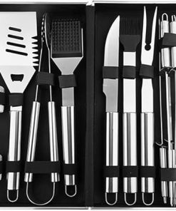 KANDUO BBQ Tool Set, Aluminum Box Stainless Steel Grill Set, Portable Case，18-Piece - Perfect Grill Gifts for Men
