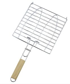 MaGiLL Grill Grill Basket, Grilled Fish Clip Grill Fish Clip net Clip Stainless Steel Equipment Tool Rail Accessories