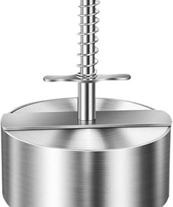 Round Smasher Non-Stick 304 Stainless Steel Press Kitchen Accessories Grill Maker Mould (Color : 8.9cm)