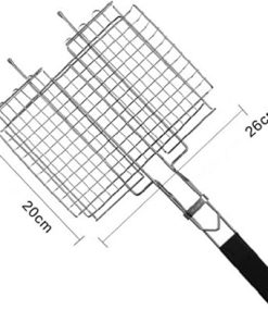 BBQ Grill Outdoor Barbecue Grill Outdoor Barbecue Net Picnic BBQ Plate Kitchen Barbecue Accessories Durable kitchen Tool with Handle 2