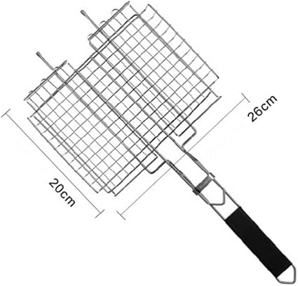BBQ Grill Outdoor Barbecue Grill Outdoor Barbecue Net Picnic BBQ Plate Kitchen Barbecue Accessories kitchen Tool with Handle 2 BBQ Grill Outdoor Barbecue Grill Outdoor Barbecue Net Picnic BBQ Plate Kitchen Barbecue Accessories kitchen Tool with Handle - Image 2