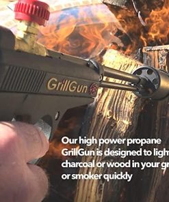 GRILLBLAZER GrillGun Handheld Blowtorch, Stand, and Hose Set – Grill and Culinary Torch – Charcoal Starter – Professional Cooking, Grilling and BBQ Tools 2