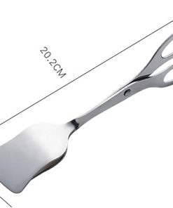 Kitchen Cooking Tongs Outdoor Stainless Steel Grill Tongs Suitable for Frying Steak Campfire Cooking Tongs Kitchen Tool(20cm) 2