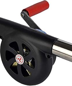 Hand Crank Fan Air Blower, Portable Mini Manual Grill Fire Starter, BBQ Grill Tool Set Portable Stainless Steel Barbecue Accessories Outdoor Indoor for Camping Grilling Utensils with Bag