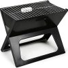 3-Shelf Outdoor Grill Table with Wheels, Tool Hooks, and Ample Storage for BBQ and Pizza Ovens, Grey 4