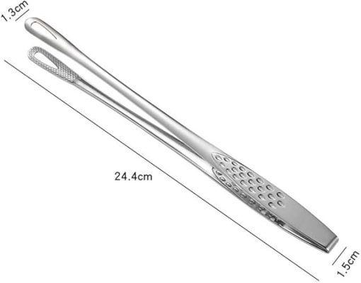 Catering tongs 2 Stainless Steel Food Tongs Kitchen Utensils Self-cooking Tools Heat-proof Bread Tongs Pastry Tongs Barbecue Kitchen Tongs - Image 2