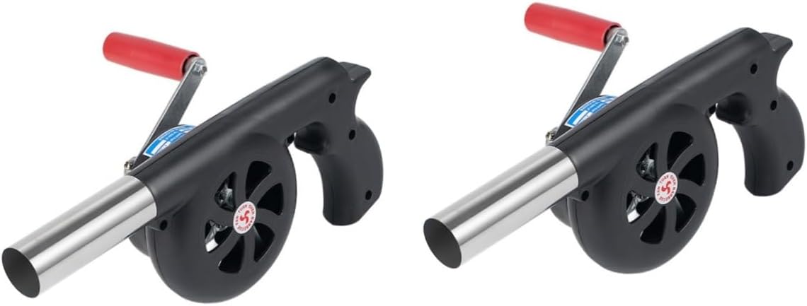Happyyami 2pcs Grill Accessories Handheld Blower Fan BBQ Hand Crank Air Blower Outdoor Happyyami 2pcs Grill Accessories Handheld Blower Fan BBQ Hand Crank Air Blower Outdoor