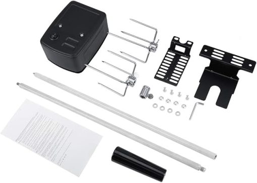 Stainless Steel Rotisserie Kit, BBQ Grilling Accessories Spit Rod Meat Forks with Electric Motor for Outdoor Camping Barbecue - Image 2