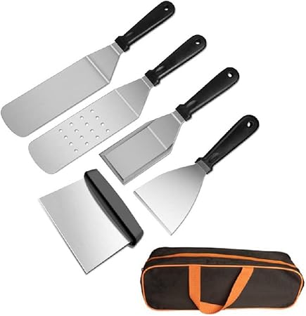 Barbecue Tool Set, 5-Piece Grill Accessory Kit with Heavy Duty Spatula, Black, Stainless Steel and PP, Universal, Outdoor Grill, Outdoor Living Barbecue Tool Set, 5-Piece Grill Accessory Kit with Heavy Duty Spatula, Black, Stainless Steel and PP, Universal, Outdoor Grill, Outdoor Living