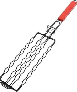1PC Kabob Holder Grill Basket Stainless Steel BBQ Tool Hot Dog Vegetable Meat Steak Shrimp Accessories Kitchen Gadgets