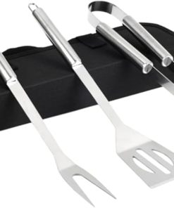 BESPORTBLE 2 Sets 3pcs BBQ Tools Stainless Steel Grilling Kit Set Clamp Fork Shovel Outdoor BBQ Accessories for Camping Cooking