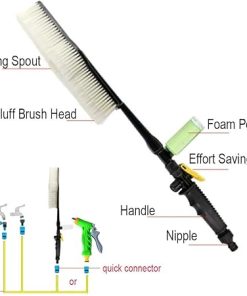 Water Fed Pole Kit Lightweight, Solar Cleaning Tools Water Supply Pole Brush System, Solar Cleaning Brush for Glass Cleaning, Photovoltaic Cleaner, Solar Panel Cleaning. 2