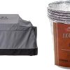 Traeger Grills Ironwood XL Full-Length Weatherproof Grill Cover & Grease Bucket Liner, 5 Count (Pack of 1)