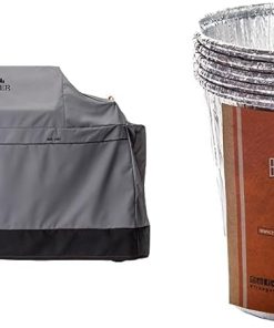 Traeger Grills Ironwood XL Full-Length Weatherproof Grill Cover & Grease Bucket Liner, 5 Count (Pack of 1)