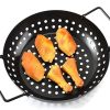 BBQ Grill Outdoor Non-stick Charcoal Grill Plate Stainless Steel Barbecue Tray Grills Portable Charcoal Stove for Outdoor Camping Bbq Accessories (Size : 29.7x22.7x5.2cm)