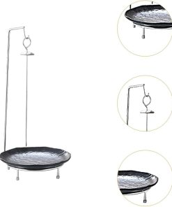 Kebab Stand Grilling Skewer BBQ Accessories Barbecue Grill Stand BBQ Skewer Rack for Outdoor Cooking Tool BBQ, Black 2
