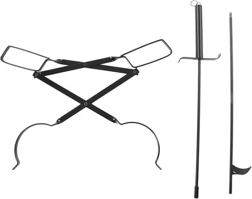 BBQ Accessories Fireplace Poker Tool Fireplace Tongs Campfire Poker Stick Portable Fire Pit Tools for Outdoor Camping Indoor for Picnics and Camping Gifts for Dad Gifts