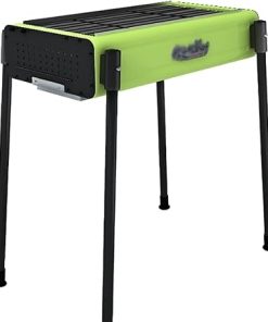 Grill Picnic BBQ Barbecue Grill Stainless Steel BBQ Grill Party Outdoor BBQ Barbecue Accessories for Camping Outdoor Charcoal Grill Outdoor Picnic Patio Backyard Camping BBQ (Color : Green)