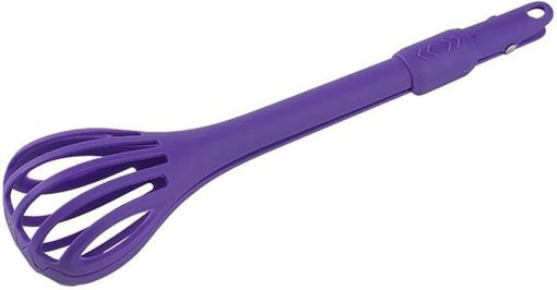 TEMKIN Tongs Solid Color Plastic Kitchen Whisk Dual-Use Manual Egg Whisk Food Tongs for Baking Kitchen Cooking Tools Accessories Tongs