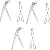 Barbecue net, barbeque grill outdoor,Steak, Portable Kabob Skewers Accessories Accessories, Vegetables Grilling Rack Baskets, Basket Silver Supplies Wire Outdoor Nonstick Foldable Kebab, Shrimp, Grill 4