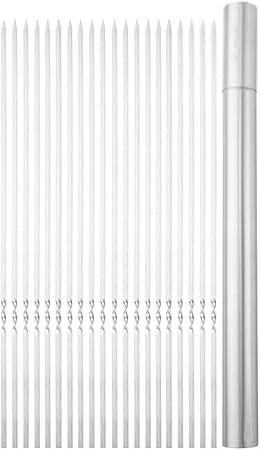 BBQ Tool Set Barbecue Sticks Stainless Steel Flat Barbecue Sticks Set BBQ Tool Set Barbecue Sticks Stainless Steel Flat Barbecue Sticks Set