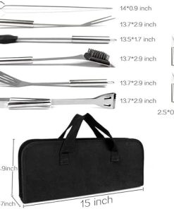 20PCS Camping BBQ Grill Accessories Kit Stainless Steel BBQ Tools for Christmas Birthday Presents – Grill Utensils Set Ideal Grilling Gifts for Men Dad Women 2